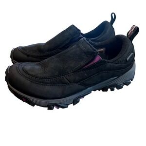 Merrell Coldpack Ice+ Moc Waterproof Shoes Womens 7.5W Black Purple Detail